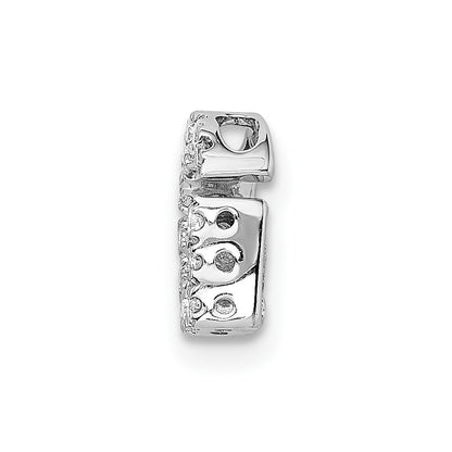 14K White Gold Diamond Letter G Initial Charm