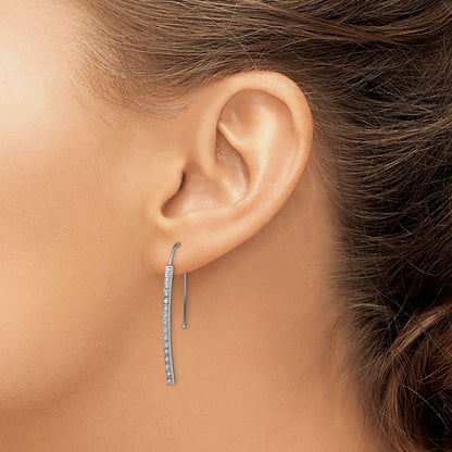 14K White Gold Diamond Earrings