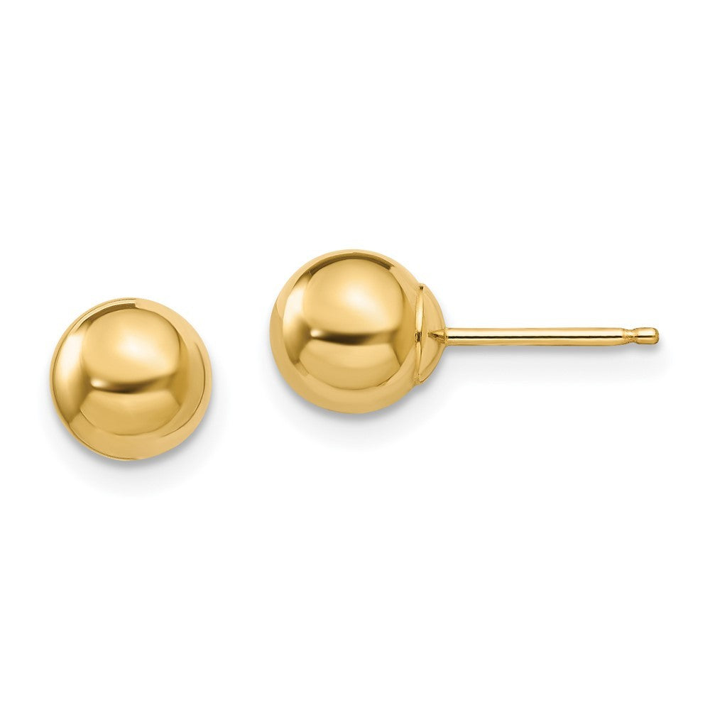 14k Yellow Gold Madi K Polished 6mm Ball Post Earrings