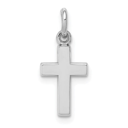14k White Gold Cross Charm Pendant for Women