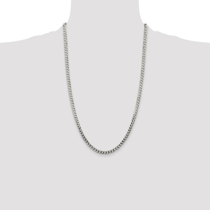 Sterling Silver 4.7mm Flat Curb Chain