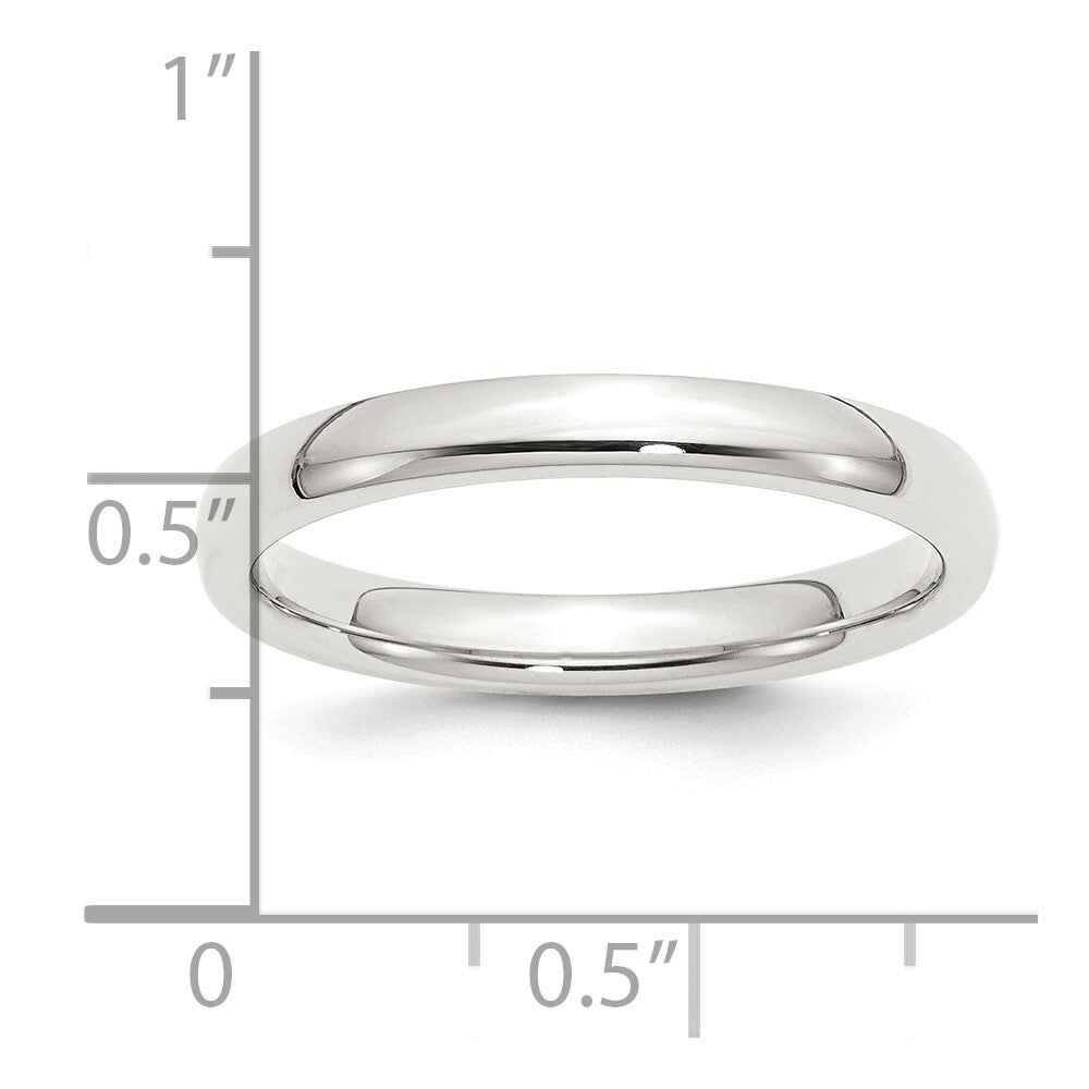 Sterling Silver 3mm Comfort Fit Size 9 Band