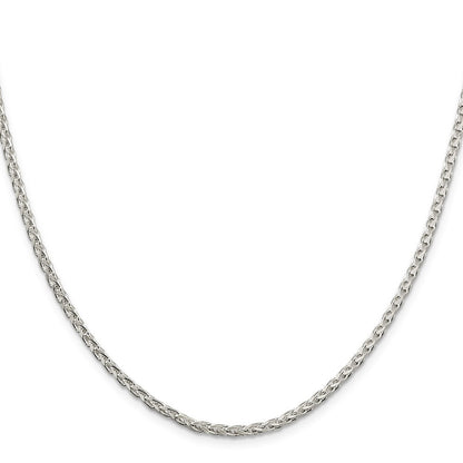 Sterling Silver 2.75mm Diamond-cut Spiga Chain