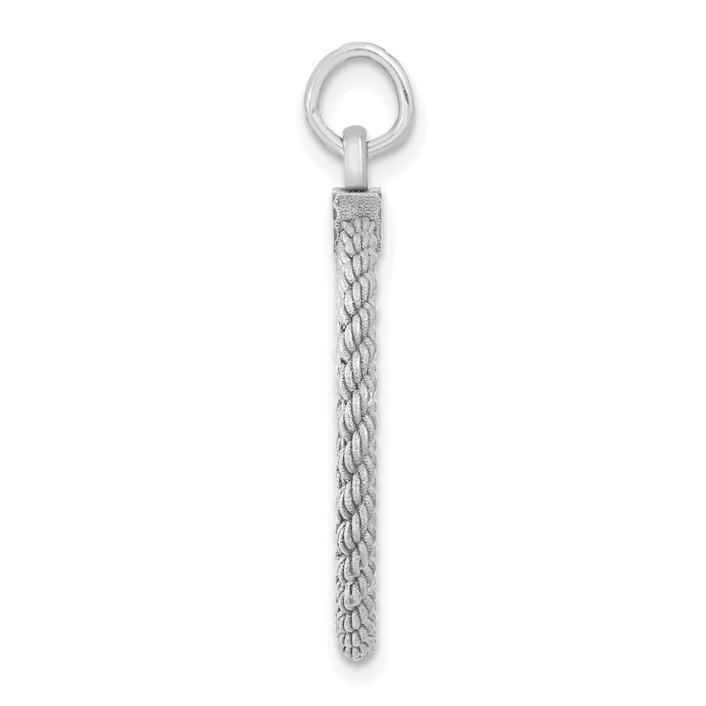 Sterling Silver Engraveable Round with Rope Polished Front/Satin Back Disc