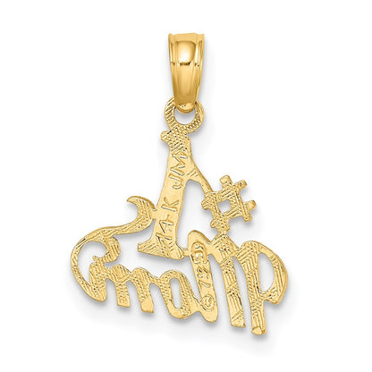 14k Yellow Gold Polished #1 MOM Pendant