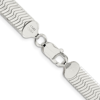 Sterling Silver 8.75mm Magic Herringbone Chain Necklace