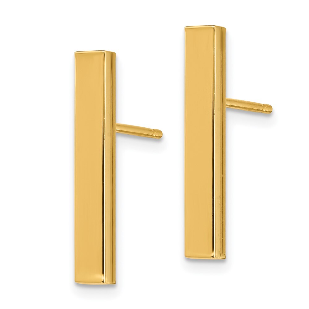 14k Yellow Gold Polished 3mm Stud Earrings Gift for Women