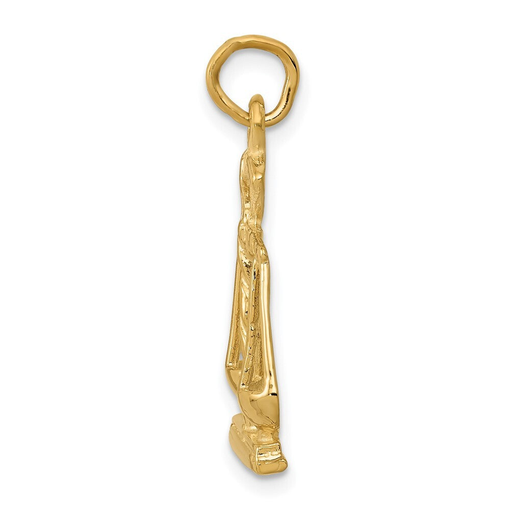 14k Yellow Gold Scales Of Justice Charm Pendant for Women