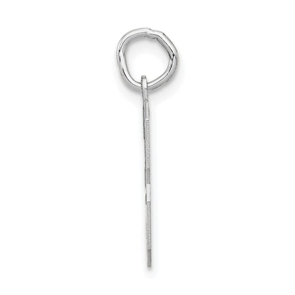 14K White Medium Satin Number 3 Charm