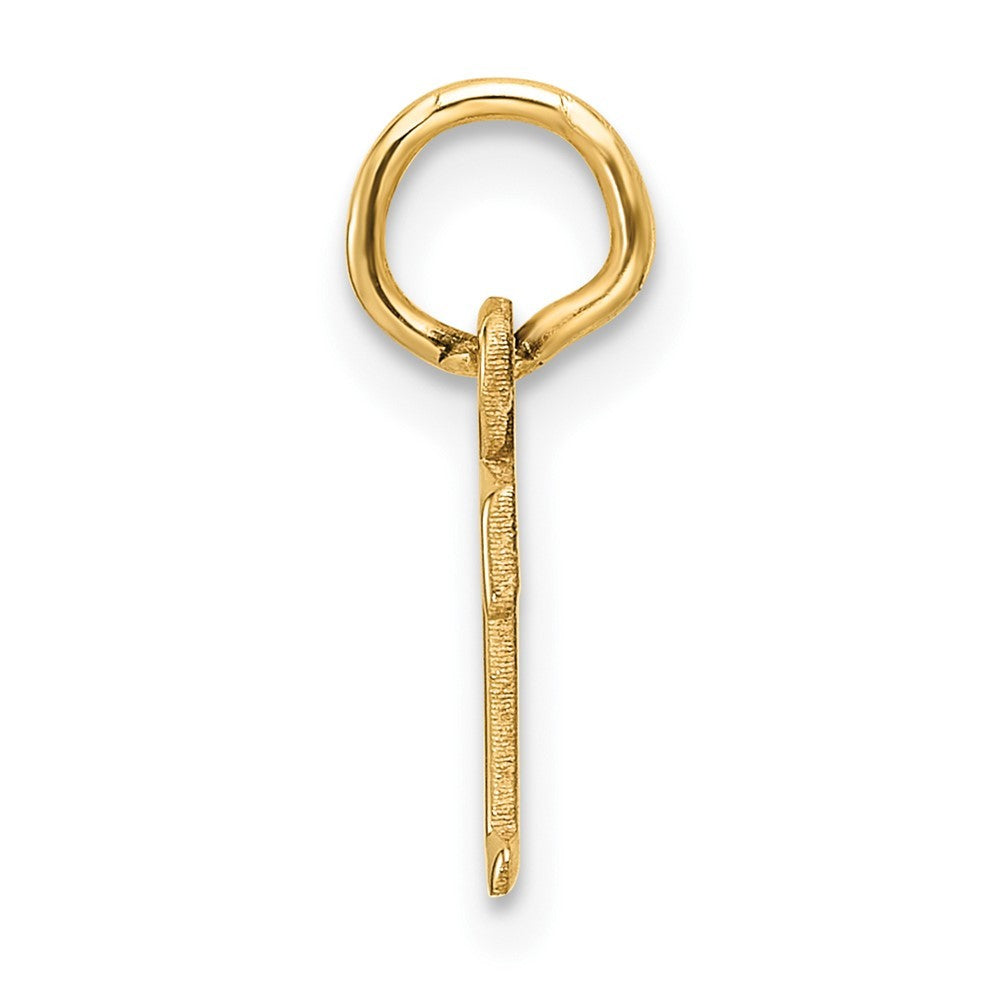 14k Yellow Gold Cutout Letter T Initial Pendant