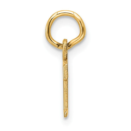 14k Yellow Gold Cutout Letter T Initial Pendant