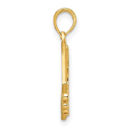 14k Yellow Gold Polished Eagle Pendant for Women