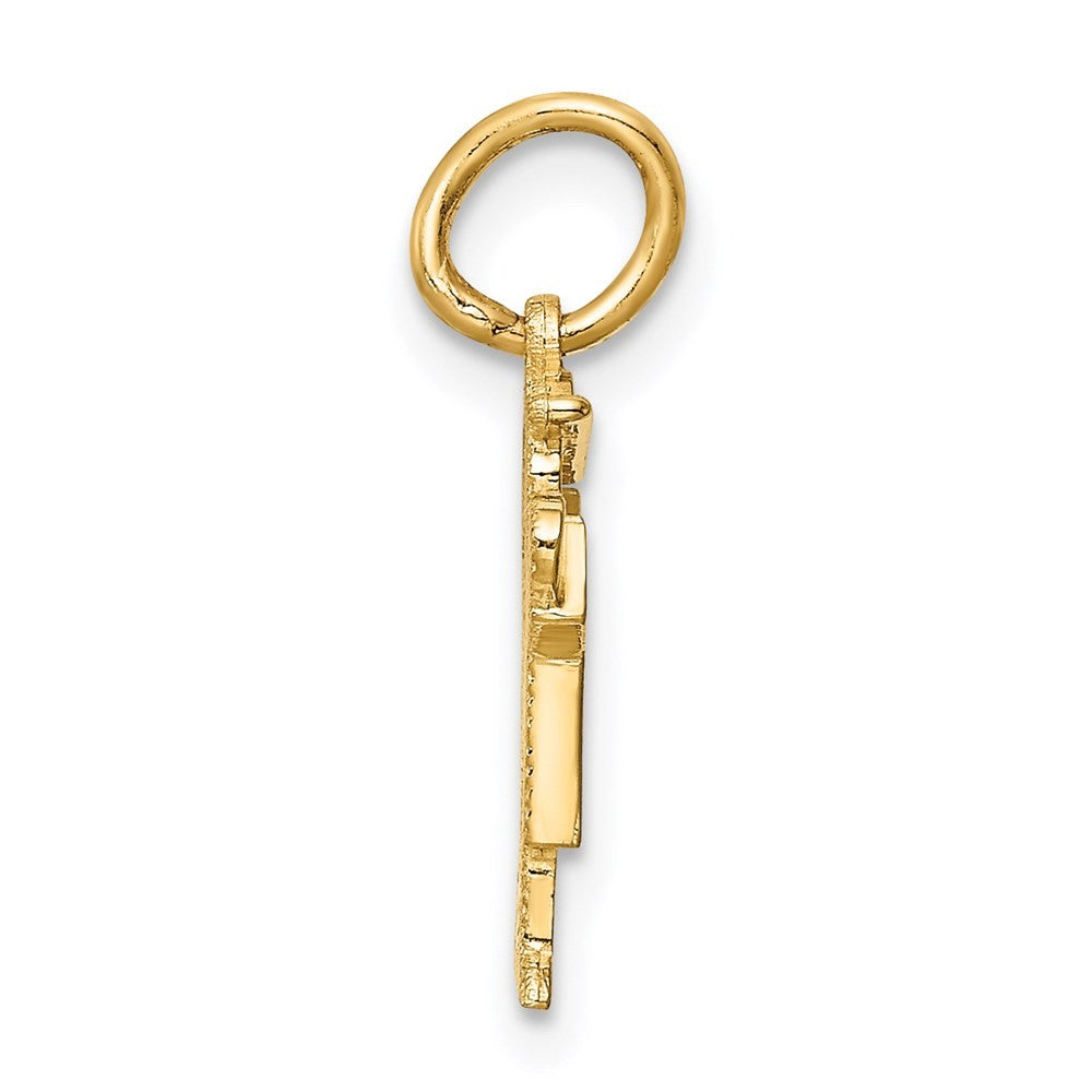 14k Yellow Gold Mini Boy Love Charm Pendant