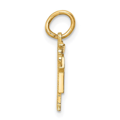 14k Yellow Gold Mini Boy Love Charm Pendant