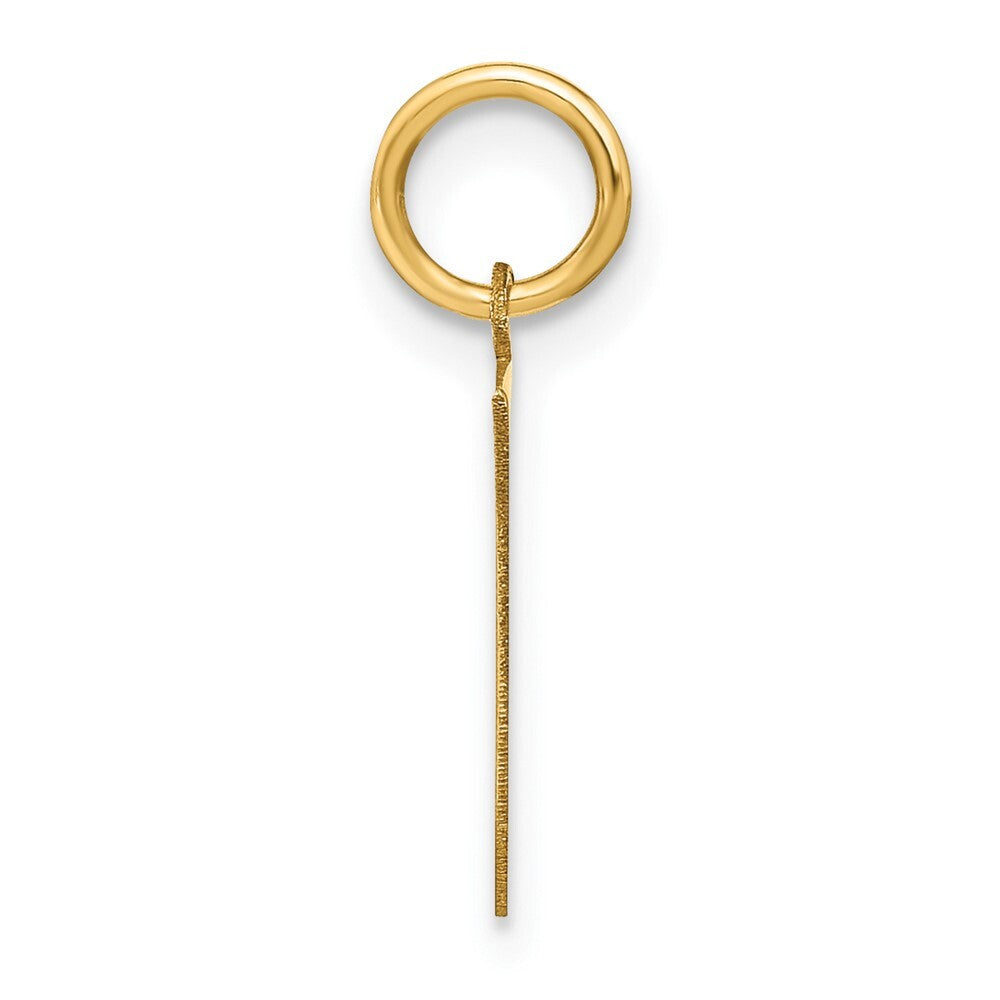 14k Yellow Gold Letter E Initial Pendant for Women