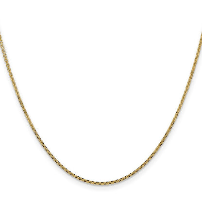 14k Yellow Gold 14" 1.45mm Solid Diamond-cut Cable Chain Necklace