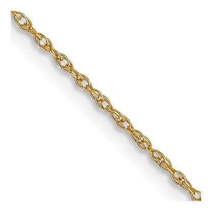 14k Yellow Gold 16 inch Carded .7mm Cable Rope Chain Necklace
