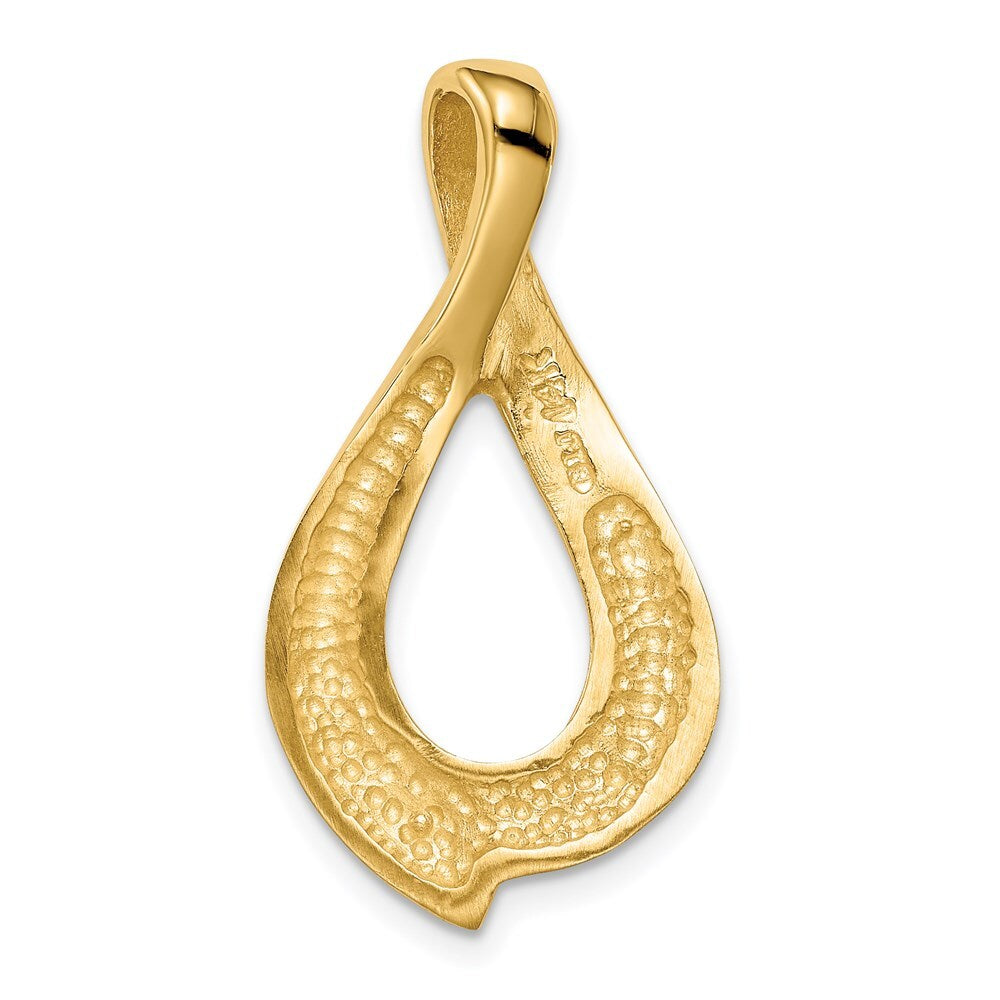 14k Yellow Gold Fancy Slide Pendant for Women