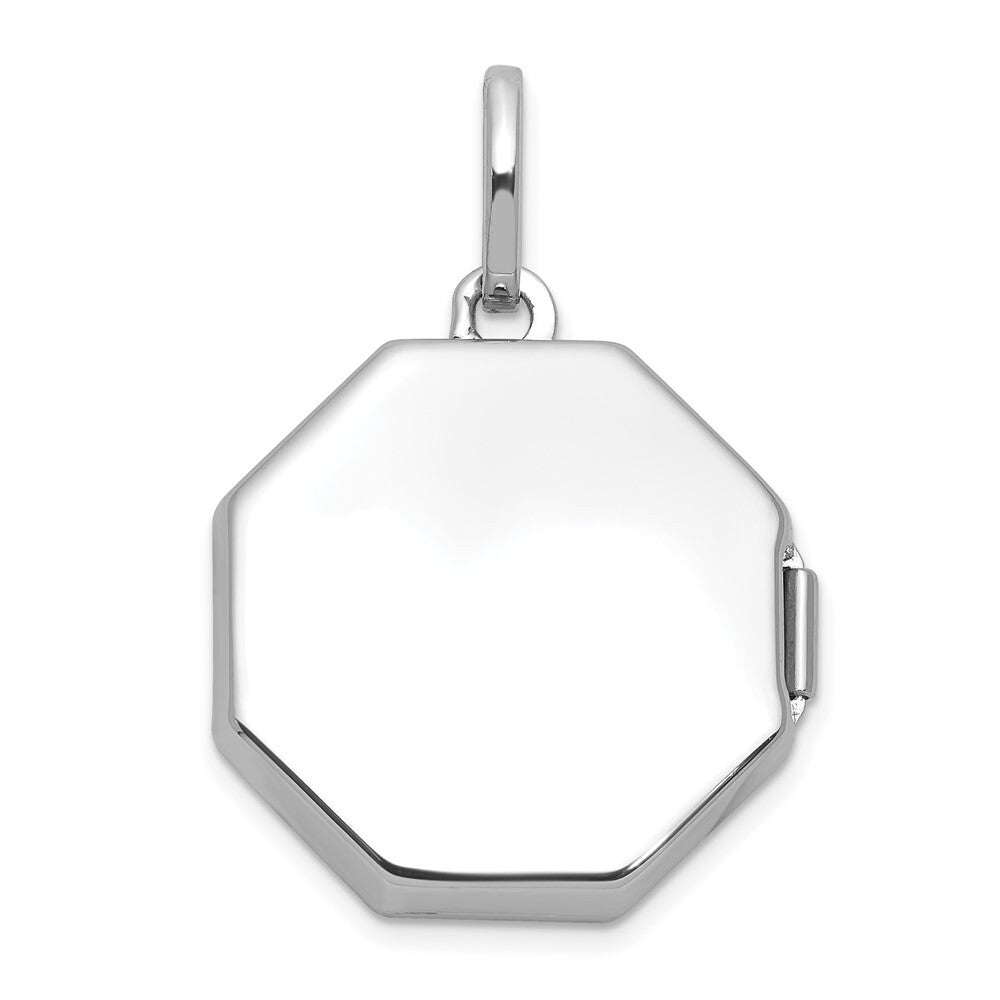 SS RH-plated Polished with Border 18mm Octagon Shaped Locket