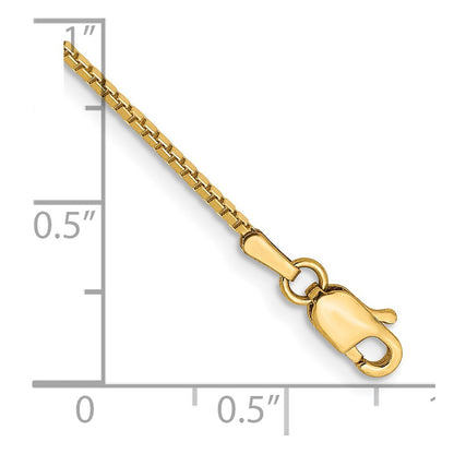 14k Yellow Gold 7 inch 1.05mm Box Bracelet
