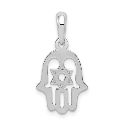 14k White Gold Star of David Chamseh Pendant for Women
