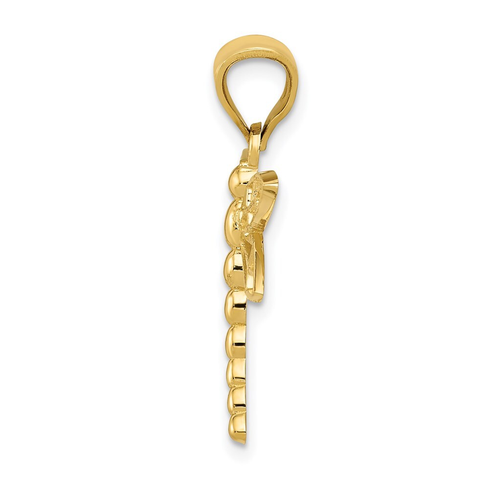 14k Yellow Gold Dragonfly Charm Pendant for Women