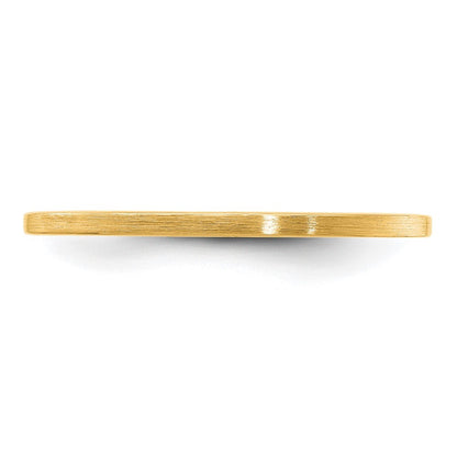 14K Yellow Gold Yellow Gold 1.2mm Flat Satin Stackable Band Size 6