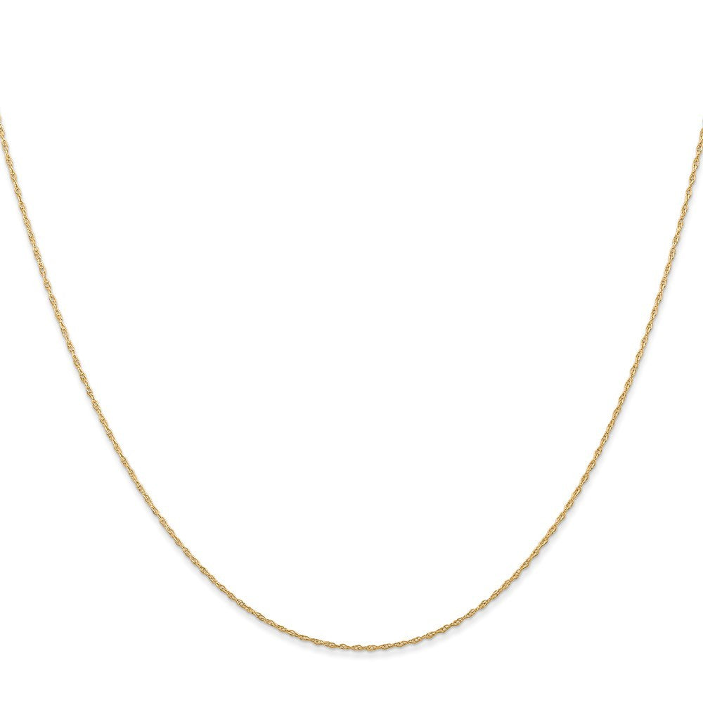 14k Yellow Gold 18" Carded .5mm Cable Rope Chain Necklace