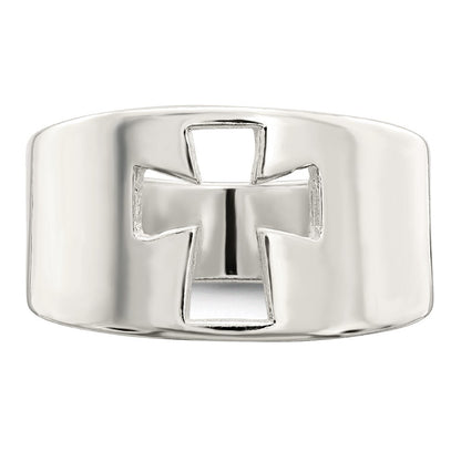 Sterling Silver Cross Cutout Ring Size 6