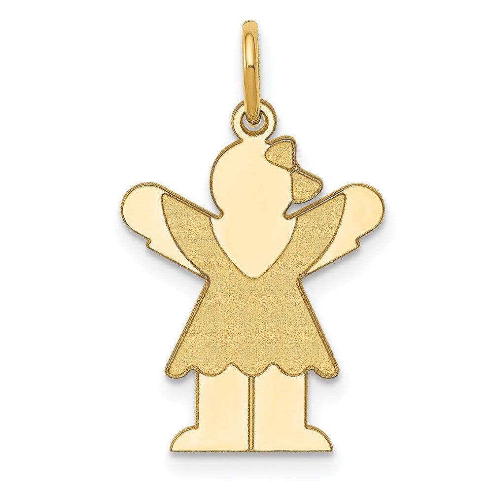 14k Yellow Gold Kid Charm Pendant for Women