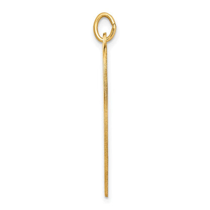 14k Yellow Gold Plain .027 Gauge Engravable Heart Disc Charm