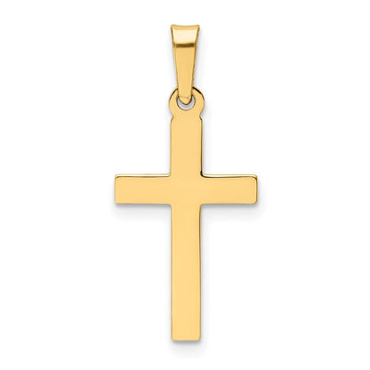 14k Yellow Gold Polished Latin Cross Pendant