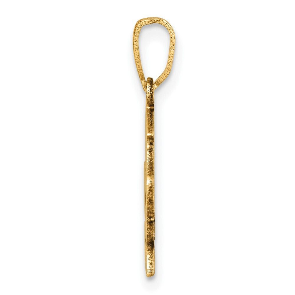 14k Yellow Gold Graduation Cap and Diploma - 2025 Charm Pendant for Women