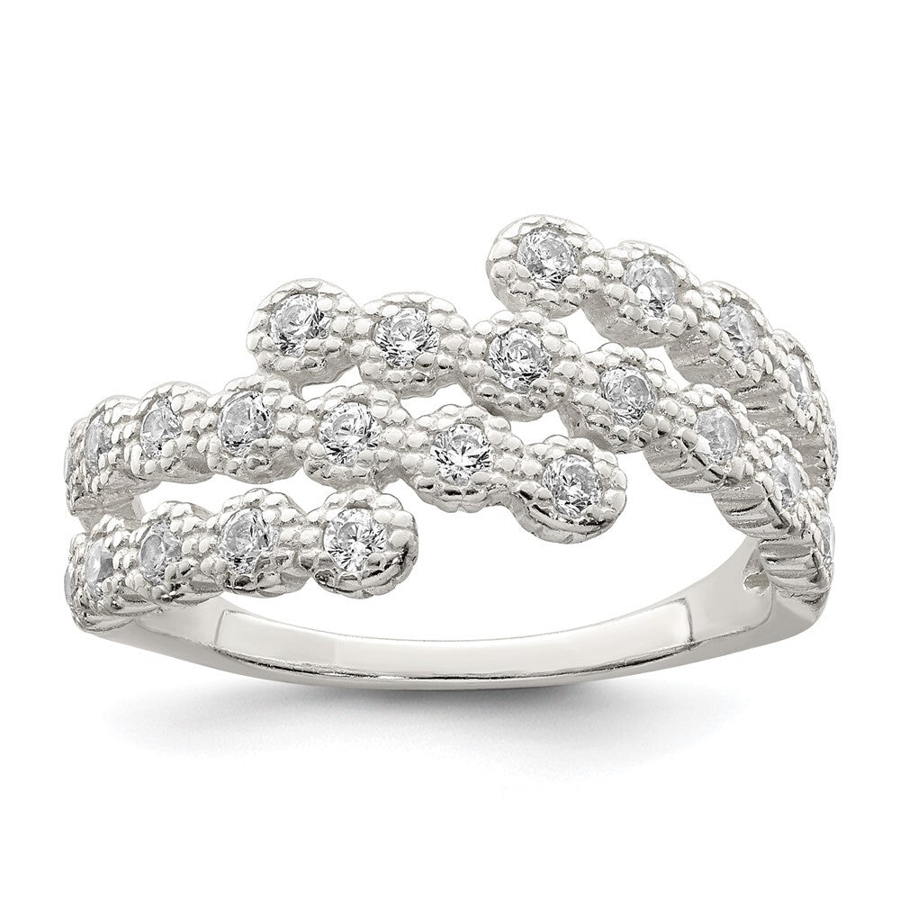 Sterling Silver Cubic Zirconia Ring Size 6