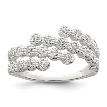 Sterling Silver Cubic Zirconia Ring Size 6
