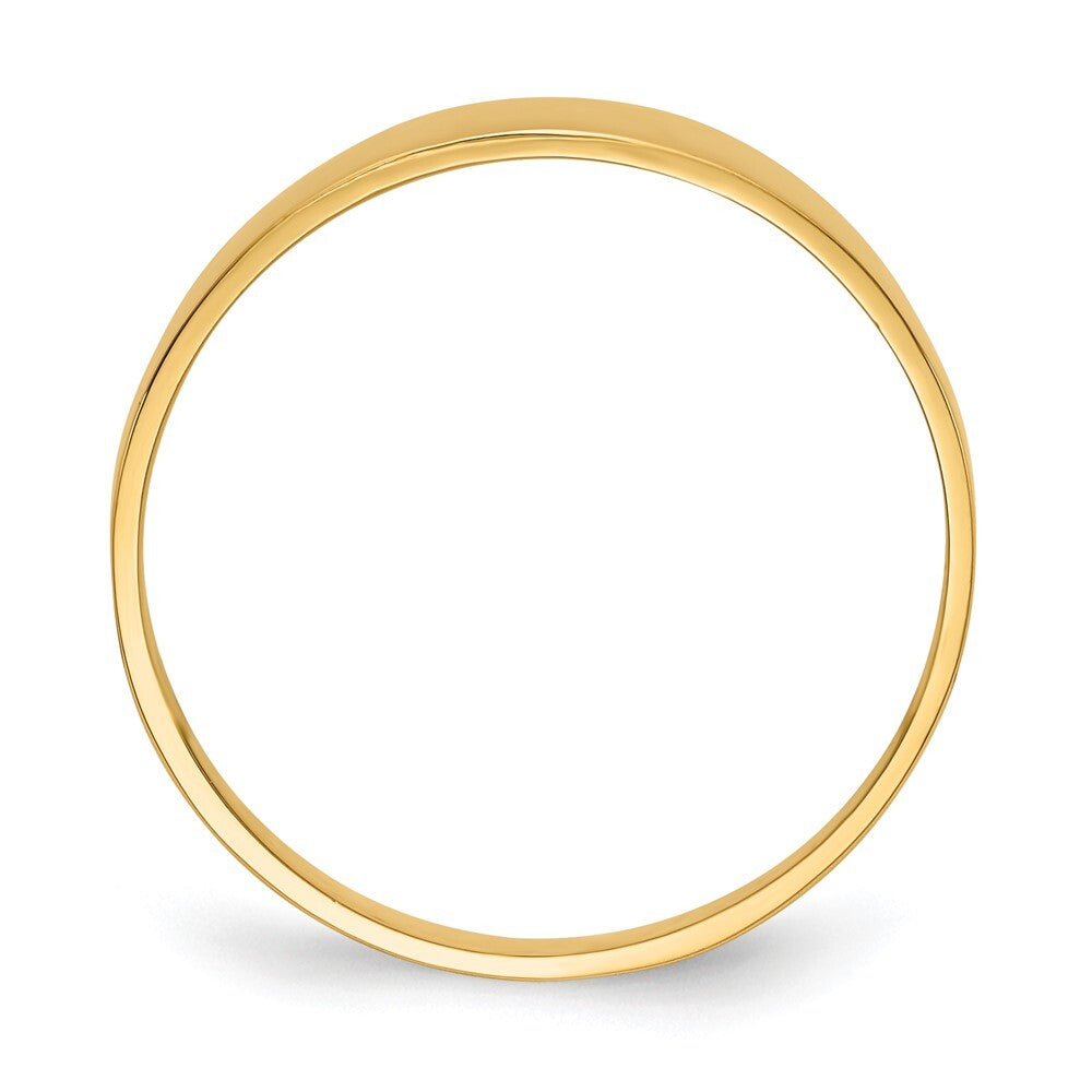 14K Yellow Gold 3-6mm Flat-top Tapered Cigar Band Ring