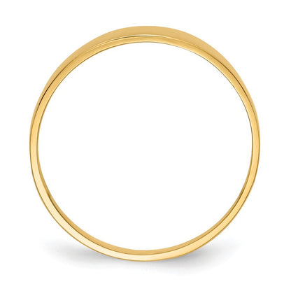 14K Yellow Gold 3-6mm Flat-top Tapered Cigar Band Ring