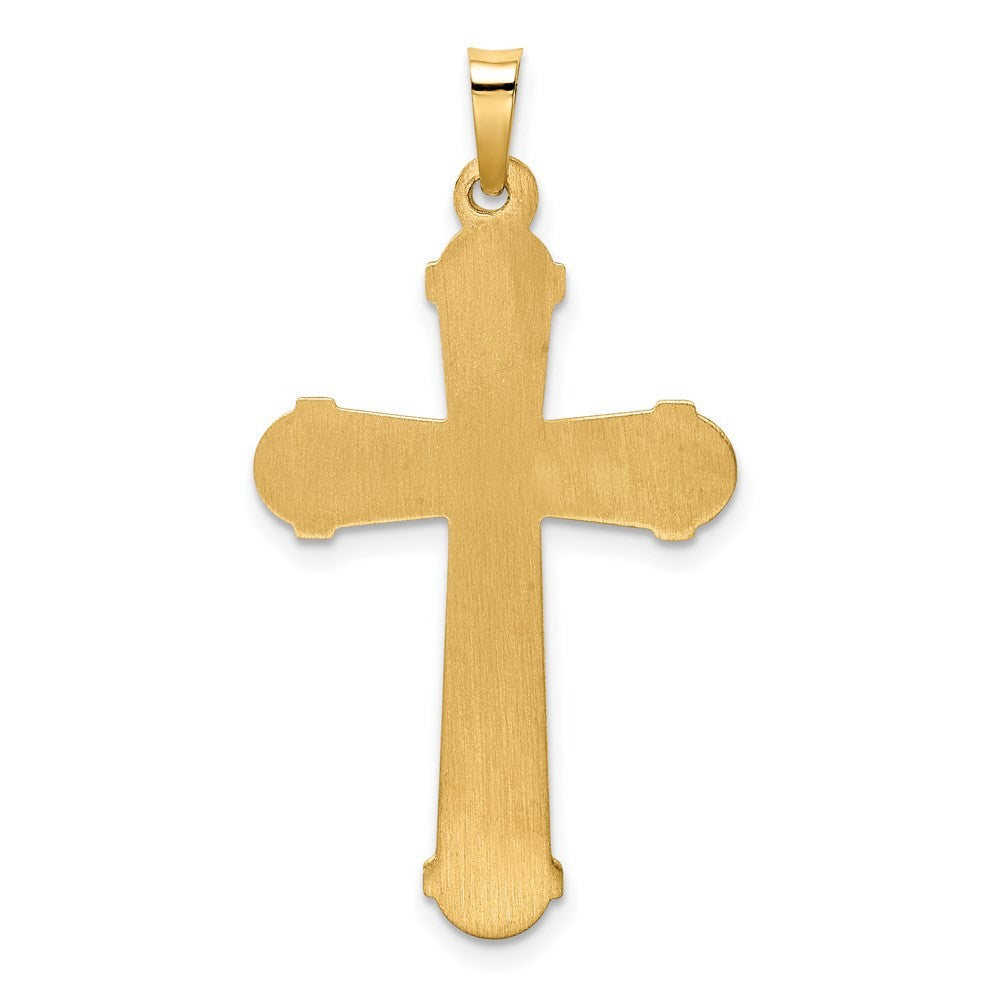 14k Yellow Gold Hollow Polished Cross