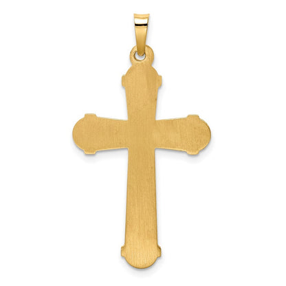 14k Yellow Gold Hollow Polished Cross