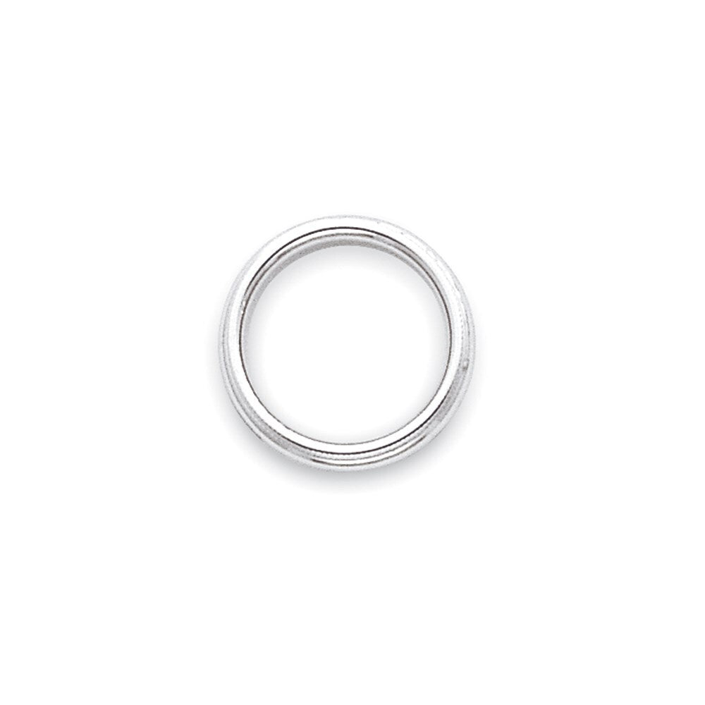 14k White Gold 3mm Milgrain Half Round Wedding Band Size 6