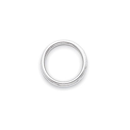 14k White Gold 3mm Milgrain Half Round Wedding Band Size 6