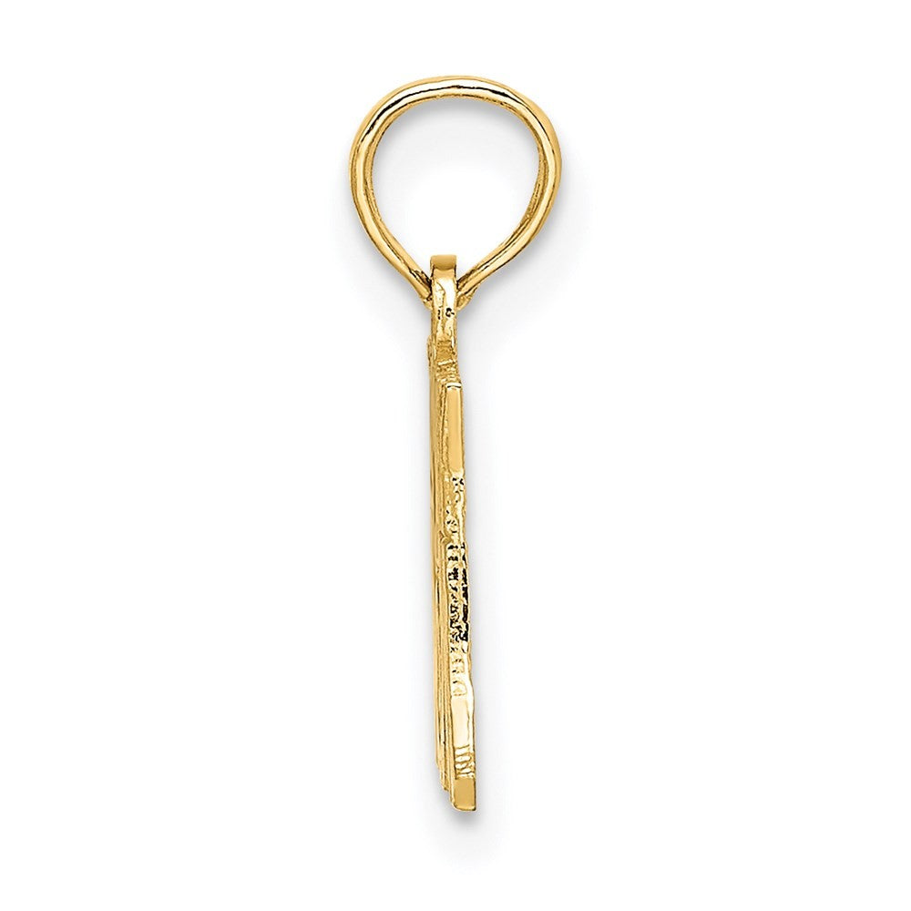 14k Yellow Gold I HEART MY MOM Charm