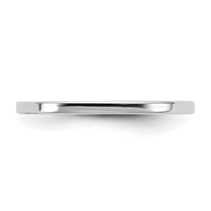 14k White Gold 1.5mm LTW Flat Band Size 9