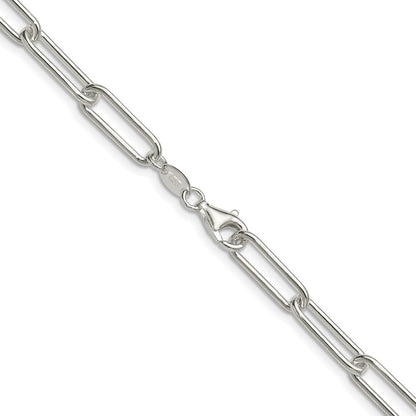 Sterling Silver Polished 5.5mm Paperclip Chain Necklace