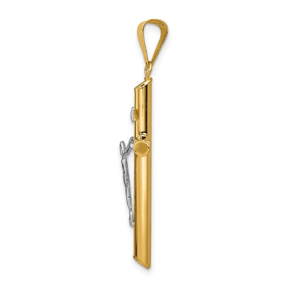 14k Two-tone Gold Polished Jesus Crucifix Pendant for Women