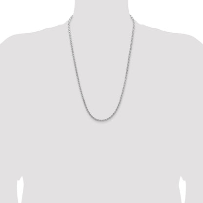 Sterling Silver 3.65mm Flat Rope Chain