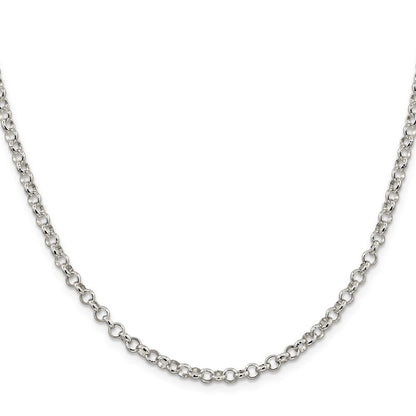 Sterling Silver 4mm Rolo Chain Necklace