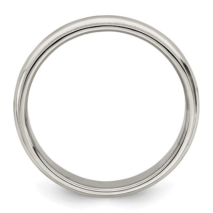 Sterling Silver 4mm Half Round Milgrain Size 12 Band Ring