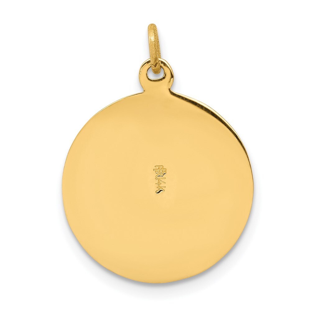 14k Yellow Gold Saint Patrick Medal Charm Pendant for Women