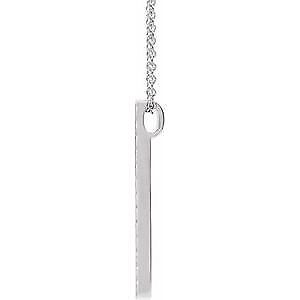 Sterling Silver Sculptural-Inspired Bar 16-18" Necklace Gift for Women